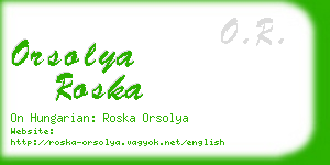 orsolya roska business card